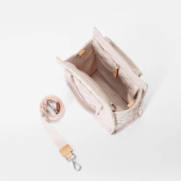 MZ Wallace Mini Box Tote XS Color: Rose Rec With Sequin $265 - Picture 3 of 7